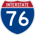 Interstate 76 marker