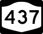 New York State Route 437 marker