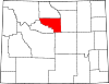 State map highlighting Washakie County