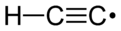 Structural formula of the ethynyl radical