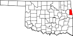 State map highlighting Adair County