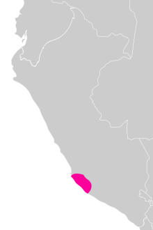 Map showing the extent of the Nazca culture