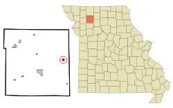 Location of Jamesport, Missouri