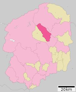 Location of Yaita in Tochigi Prefecture