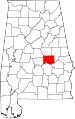 State map highlighting Elmore County
