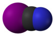 Spacefill model of cyanogen iodide