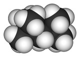 Spacefill model of 2,2,4-trimethylpentane