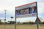Australian aid billboard in Honiara, Solomon Islands, 2012. Photo- Yvonne Green - DFAT (12783782273).jpg