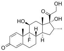 Skeletal formula of dexamethasone