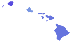 Hawaii Senate Election Results by County, 2006.svg