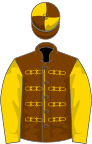 Chocolate, Gold braid and sleeves, quartered cap