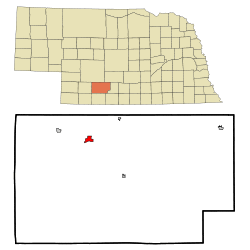 Location of Curtis, Nebraska
