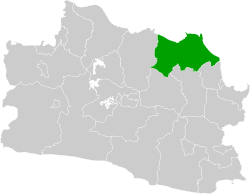 Location within West Java