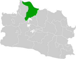 Location within West Java