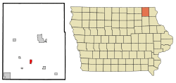 Location of Calmar, Iowa