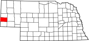 Map of Nebraska highlighting Banner County