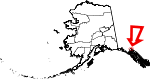 State map highlighting Skagway