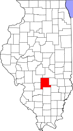 Fayette County's location in Illinois
