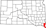 State map highlighting Union County