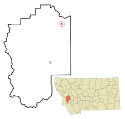 Location of Drummond, Montana