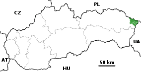 Poloniny National Park - location map.svg