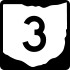 State Route 3 marker