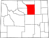 State map highlighting Johnson County