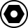 Screw Head - Hex Socket Tamperproof.svg
