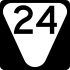 State Route 24 secondary marker