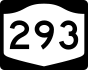 New York State Route 293 marker