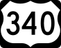 U.S. Route 340 marker