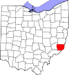 State map highlighting Monroe County
