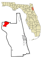 Location in St. Johns County and the state of Florida