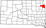 State map highlighting Grant County