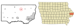 Location of Charlotte, Iowa