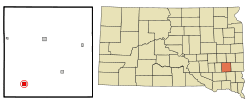 Location in McCook County and the state of South Dakota
