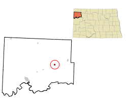 Location of Ray, North Dakota