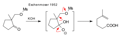Fragmentation Eschenmoser 1952