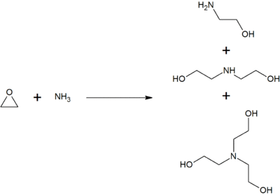 Reaction of ethylene oxide with ammonia.png