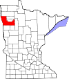 State map highlighting Polk County