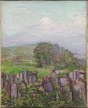 Lilla Cabot Perry, Mount Fuji with Gravestones, Harvard.jpg