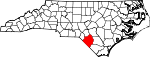 State map highlighting Robeson County