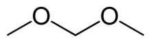 Structural formula of dimethoxymethane