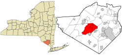 Orange County New York incorporated and unincorporated areas Goshen highlighted.svg