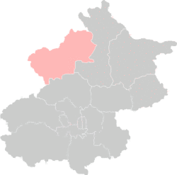 Location of Yanqing in Beijing