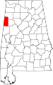 State map highlighting Lamar County