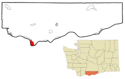 Location of Dallesport in Klickitat County, Washington