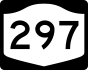 New York State Route 297 marker