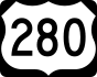 U.S. Route 280 marker