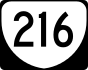 State Route 216 marker